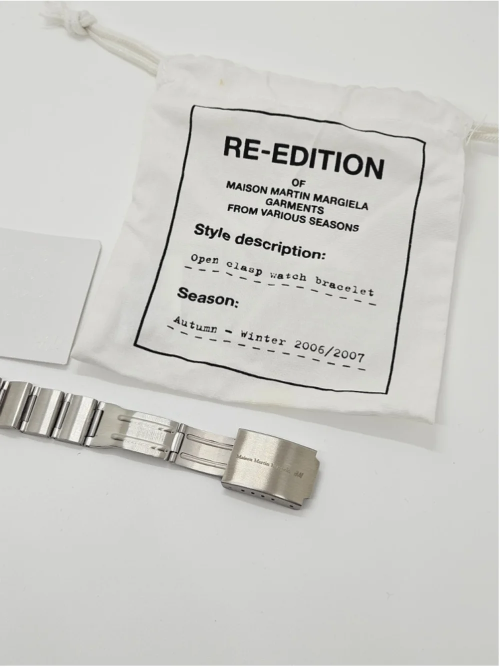 Maison Martin Margiela x H&M Re-Edition Open Clasp Watch Bracelet NEW w/ Box